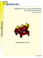 Head Block U-21 3 line with Roller Fairleads